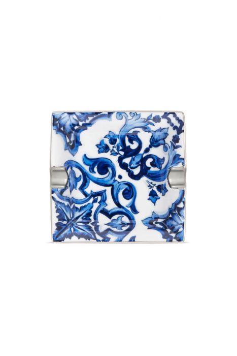 dolce & gabbana posacenere 10 x 10 cm - blu mediterraneo