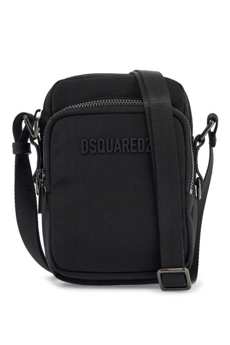 dsquared2 black minimalist crossbody bag in polyamide