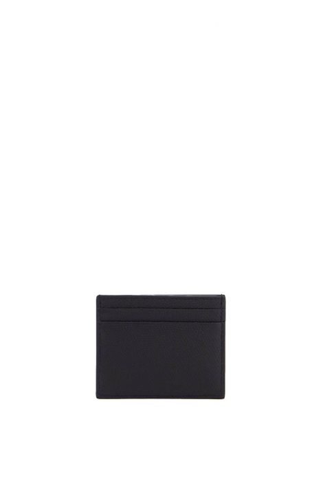 valentino garavani portafoglio minimalista in pelle nera con fessure per carte