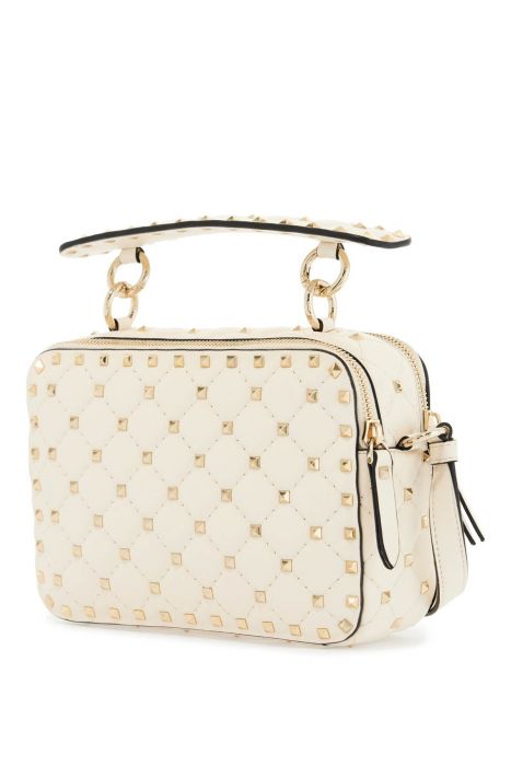 valentino garavani ivory quilted leather crossbody bag with studs