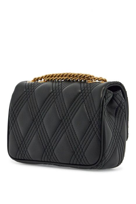 valentino garavani small black quilted shoulder bag with gold chain