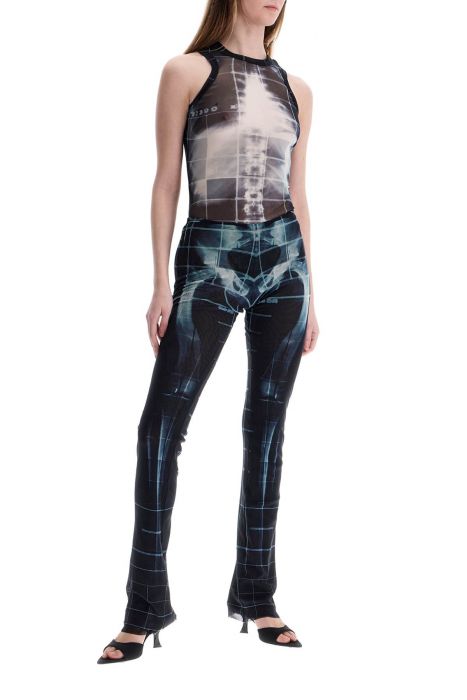 jean paul gaultier body in black polyamide with x-ray print