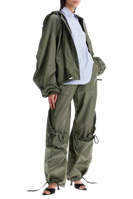 the attico camicia oversize a righe blu e bianco in cotone
