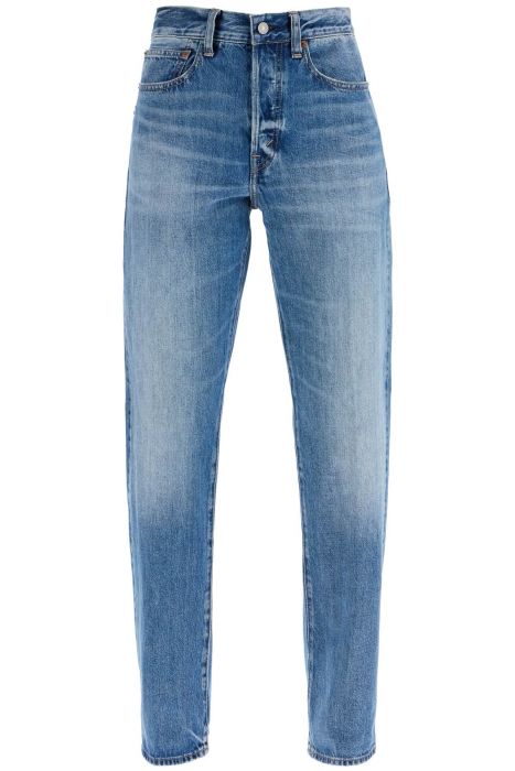 polo ralph lauren jeans donna dritti a vita alta blu chiaro