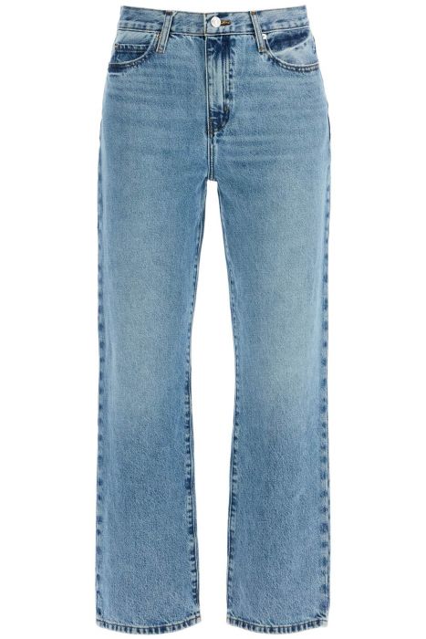 frame jeans dritta vita alta alla caviglia blu chiaro le jane ankle