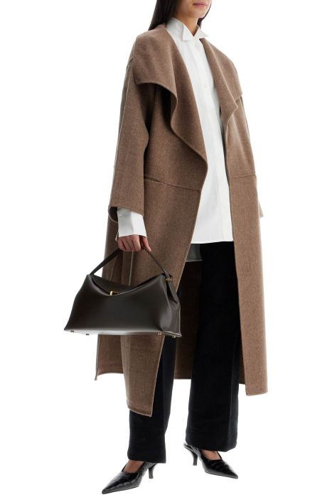 toteme beige wool and cashmere kimono coat
