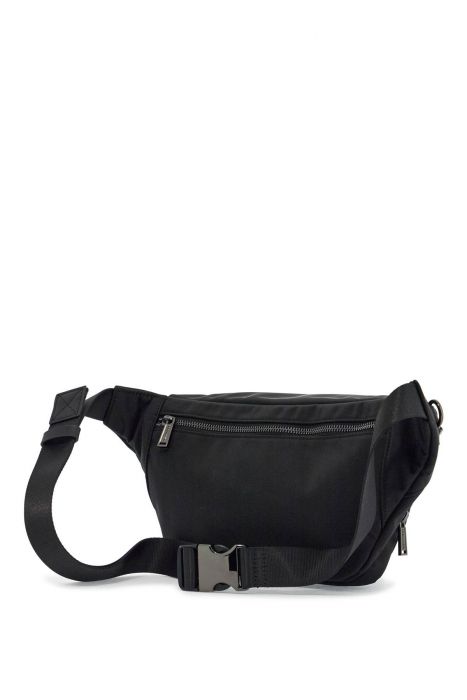 dsquared2 black waist bag in polyamide with adjustable shoulder strap