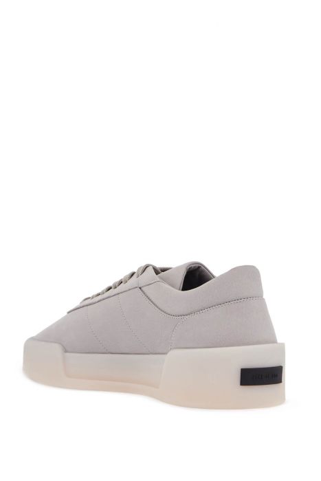 fear of god low top sneakers aerobic light gray leather with velcro closure