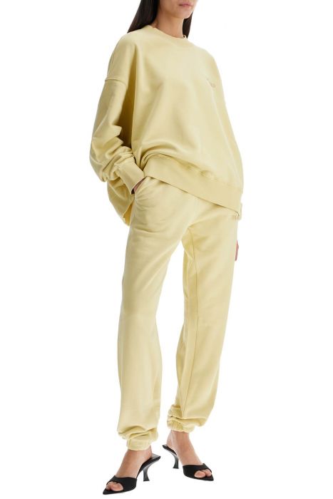 the attico oversized hoodie fade dusty yellow in cotton