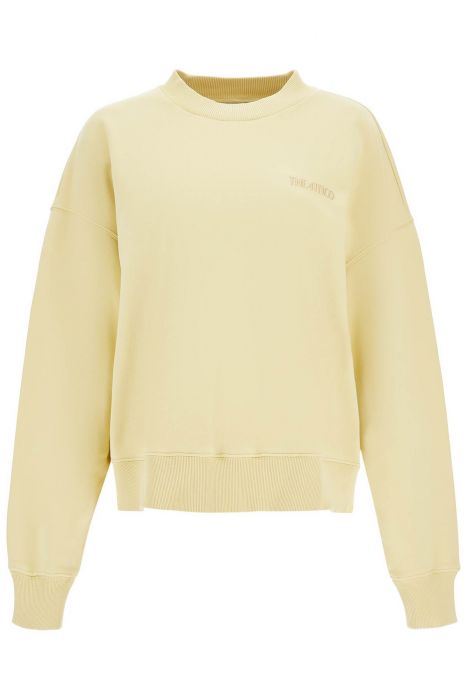 the attico oversized hoodie fade dusty yellow in cotton
