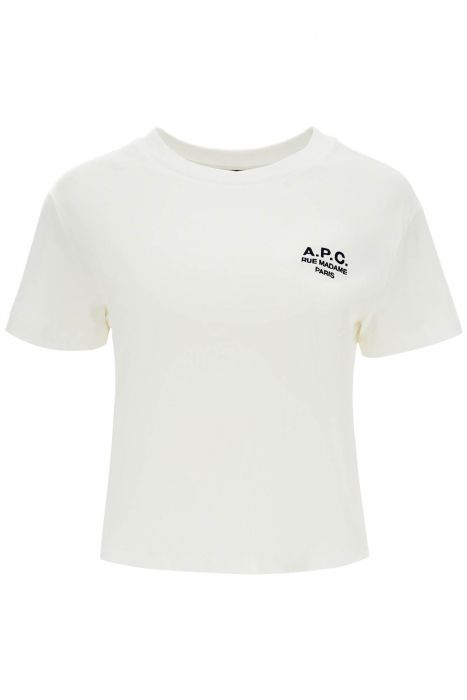 a.p.c. unisex boxy t-shirt in organic cotton white short sleeves
