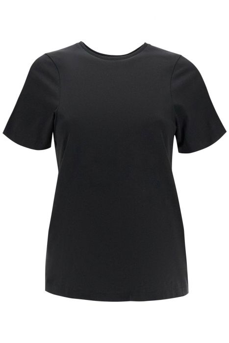 toteme organic cotton t-shirt curved seams black