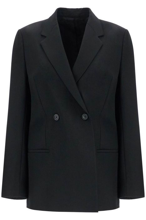 toteme black double-breasted loose blazer