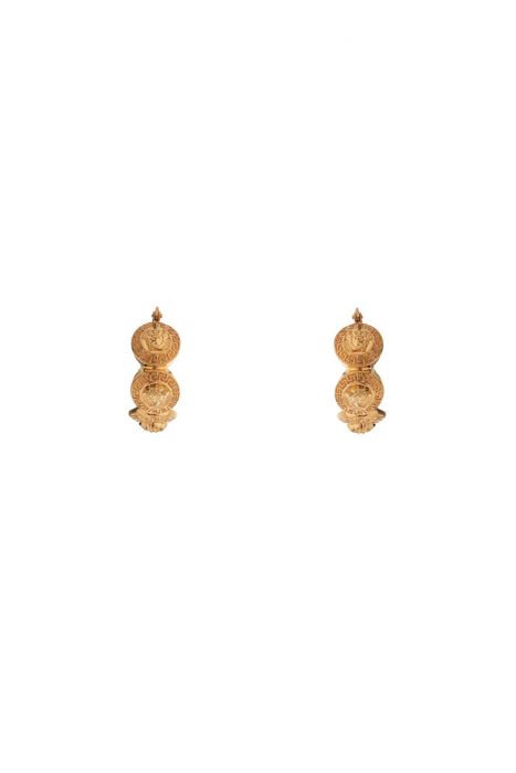 versace geometric metal hoop earrings tribute gold