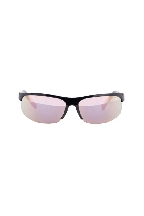 miu miu occhiali da sole nero lucido plastica iniettata protezione uv 0mu a02s