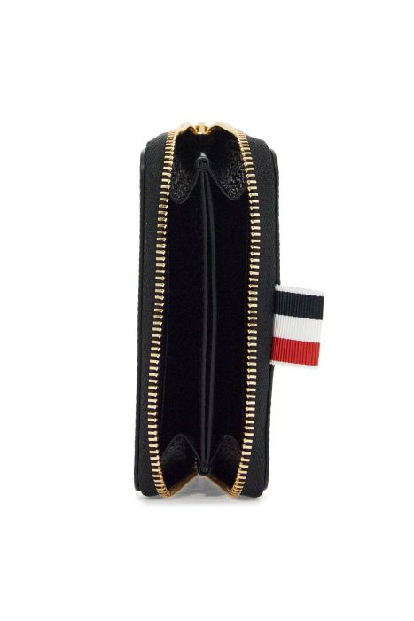 thom browne portafoglio slim con zip circonferenziale nero