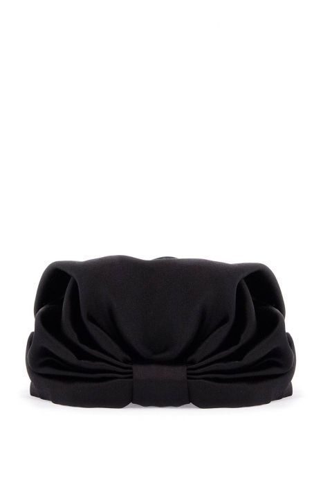 valentino garavani black silk turban with golden details and v logo