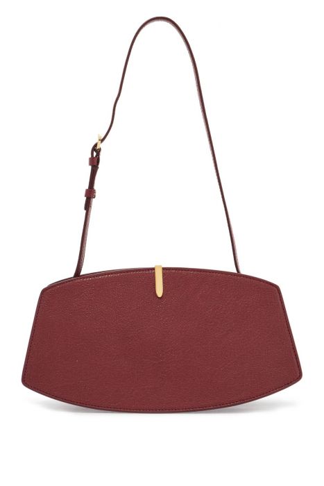 savette florence shoulder bag in wine goat leather with adjustable strap