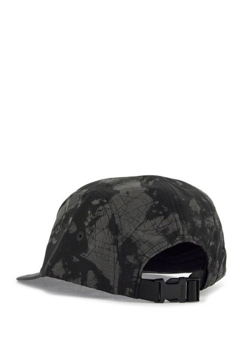 boss black flat brim hat with graphic print and adjustable closure