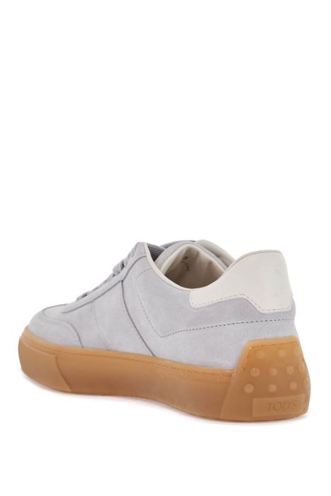 tod's light grey suede casual lace-up shoes for men