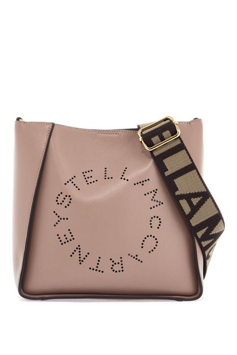 stella mccartney mini crossbody bag alter mat beige with adjustable strap