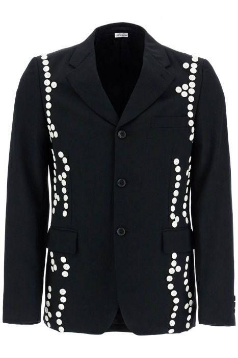 comme des garcons homme plus single-breasted jacket with decorative buttons