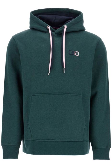 eden park dark green loose fit zip hoodie
