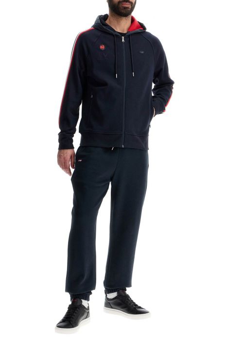 eden park navy blue zip hoodie cotton polyester