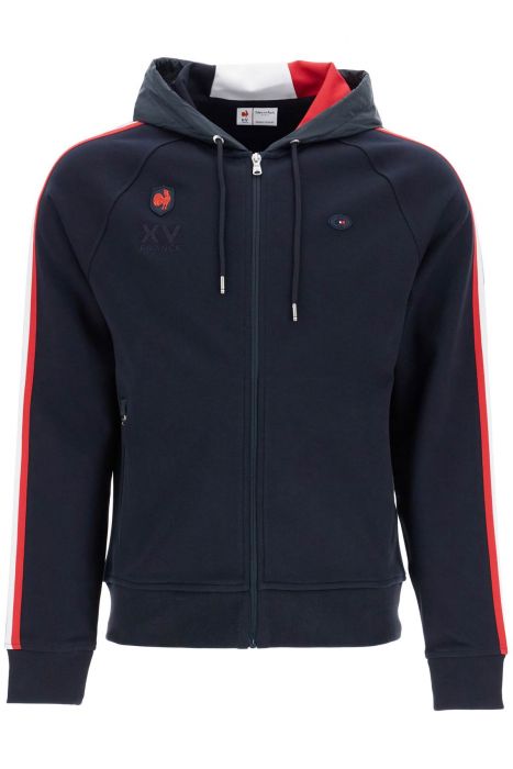 eden park navy blue zip hoodie cotton polyester