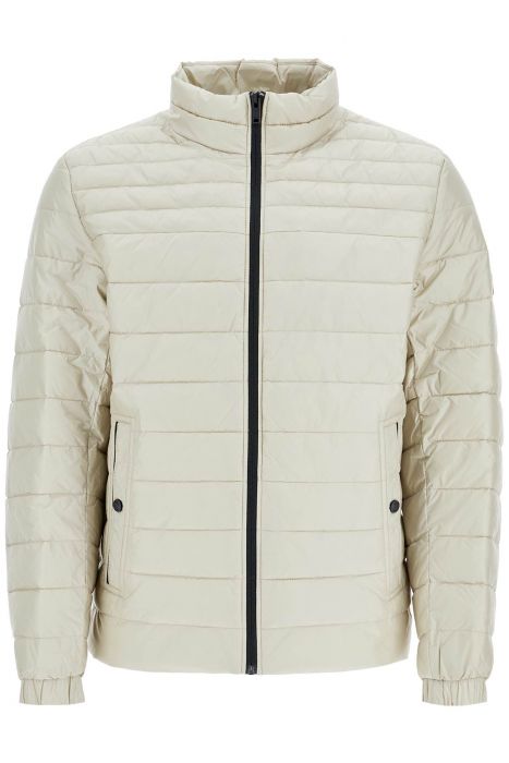boss light beige quilted jacket with zip