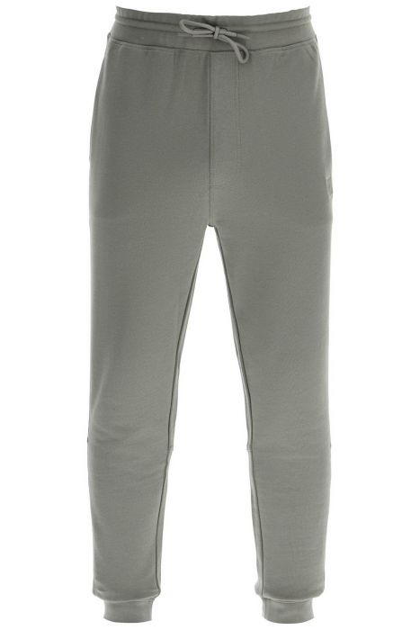 boss men's high-waisted regular fit cotton pants open grey