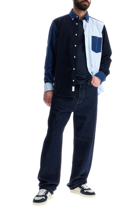 eden park multicolored blue long sleeve shirt with classic collar
