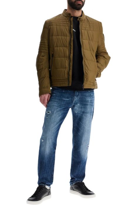 boss regular fit turquoise jeans with faded effect