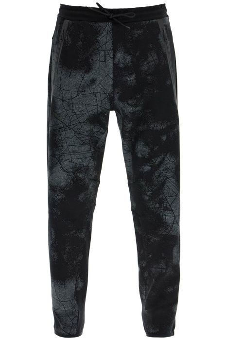 boss men's high-waisted black regular fit pants with zip pockets and drawstring