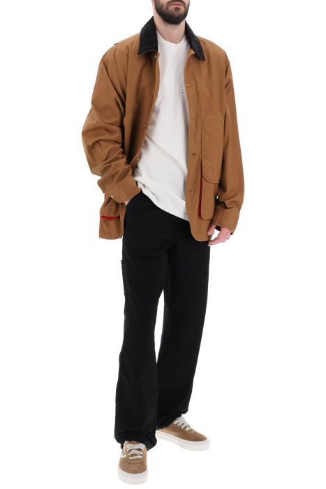 carhartt wip 'heston' cotton shirt jacket