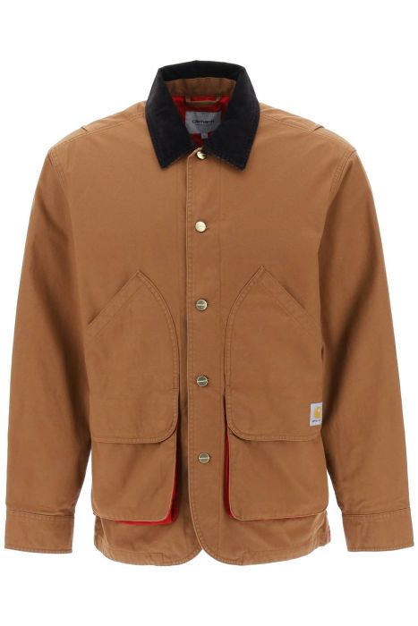 carhartt wip 'heston' cotton shirt jacket