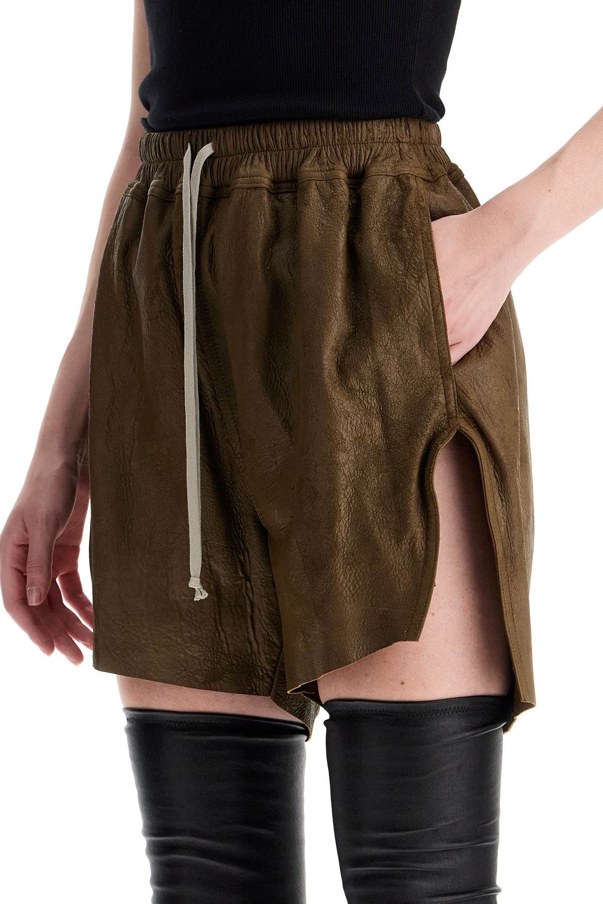 RICK OWENS leather shorts for men - Woman | Residenza 725